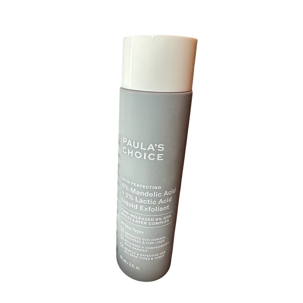NEW FULL 3oz Paula's Choice Skin Perfecting 6% Mandelic 2% Lactic Acid Exfoliant